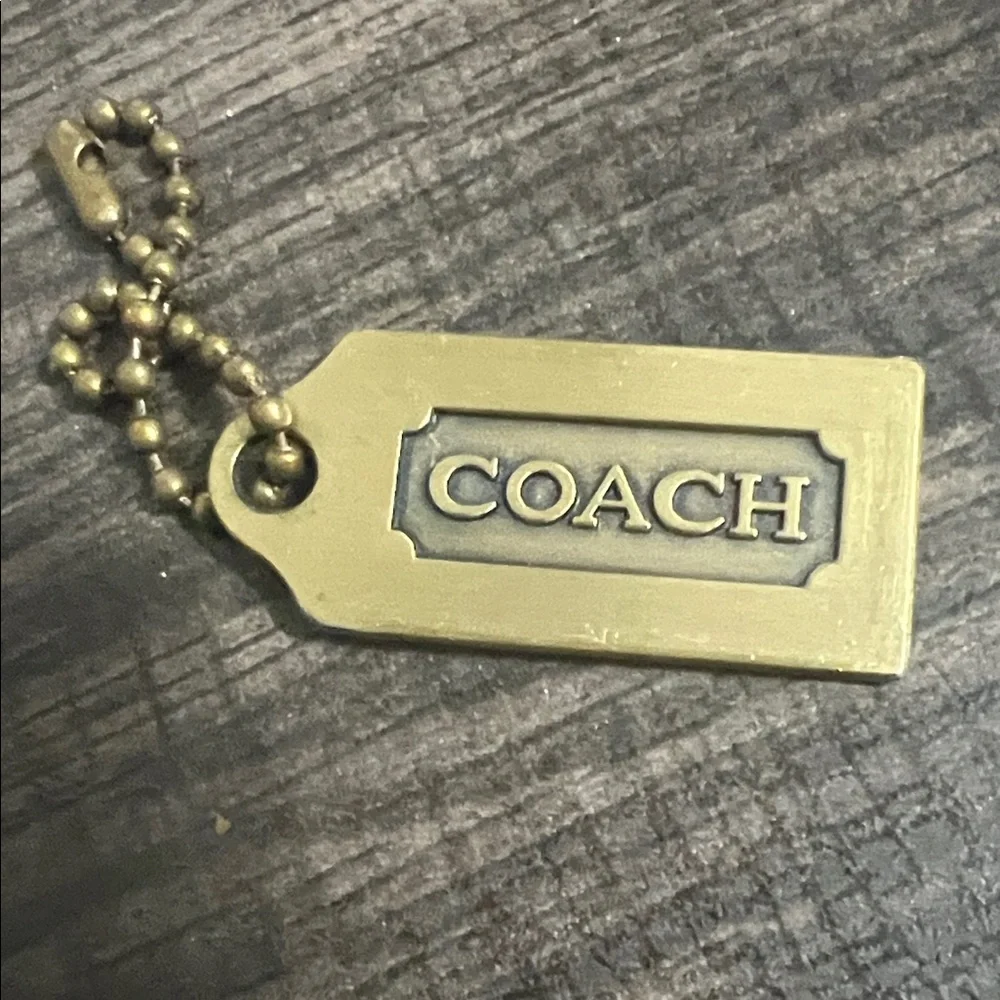 Coach Vintage Gold-Tone Brass HangTag Pendant